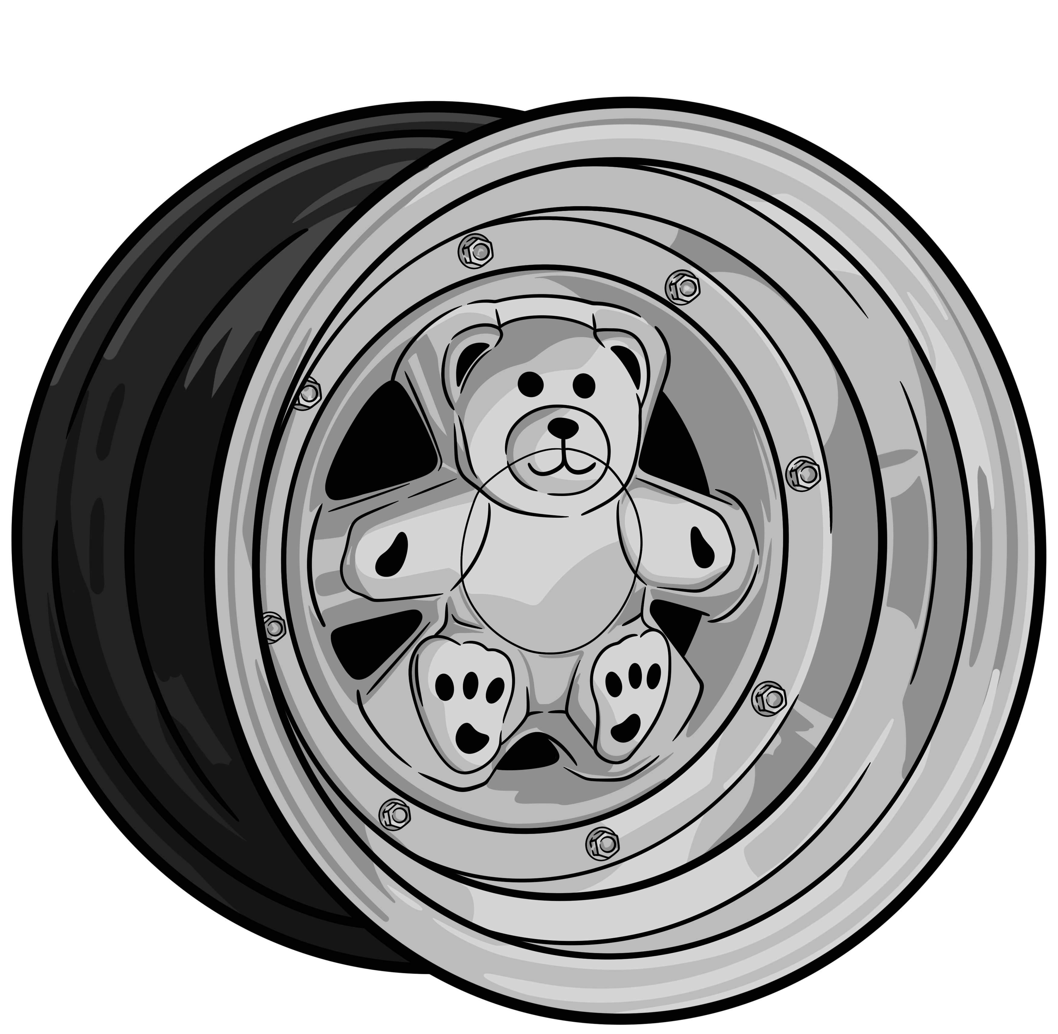 SMALL WHEEL DIECUT STICKER