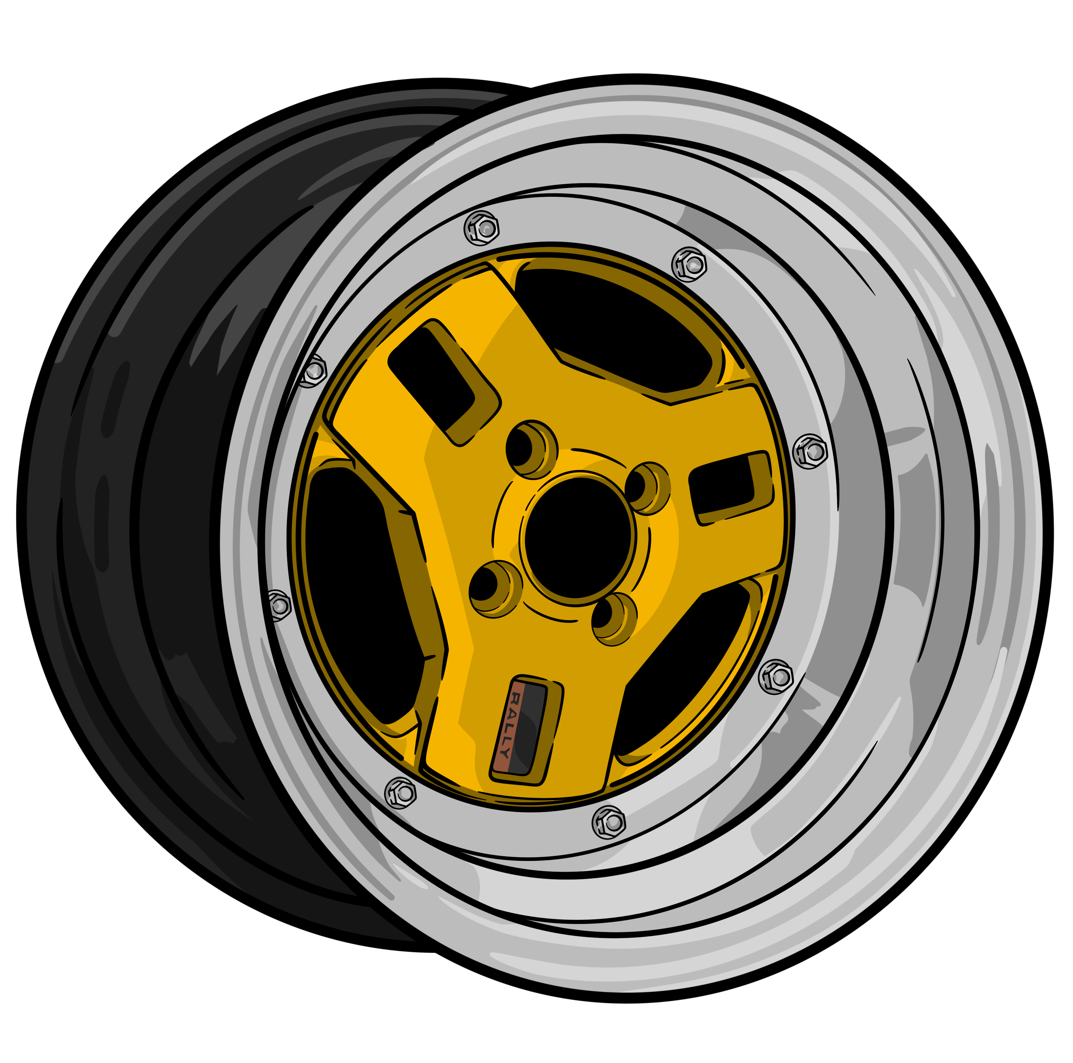 SMALL WHEEL DIECUT STICKER