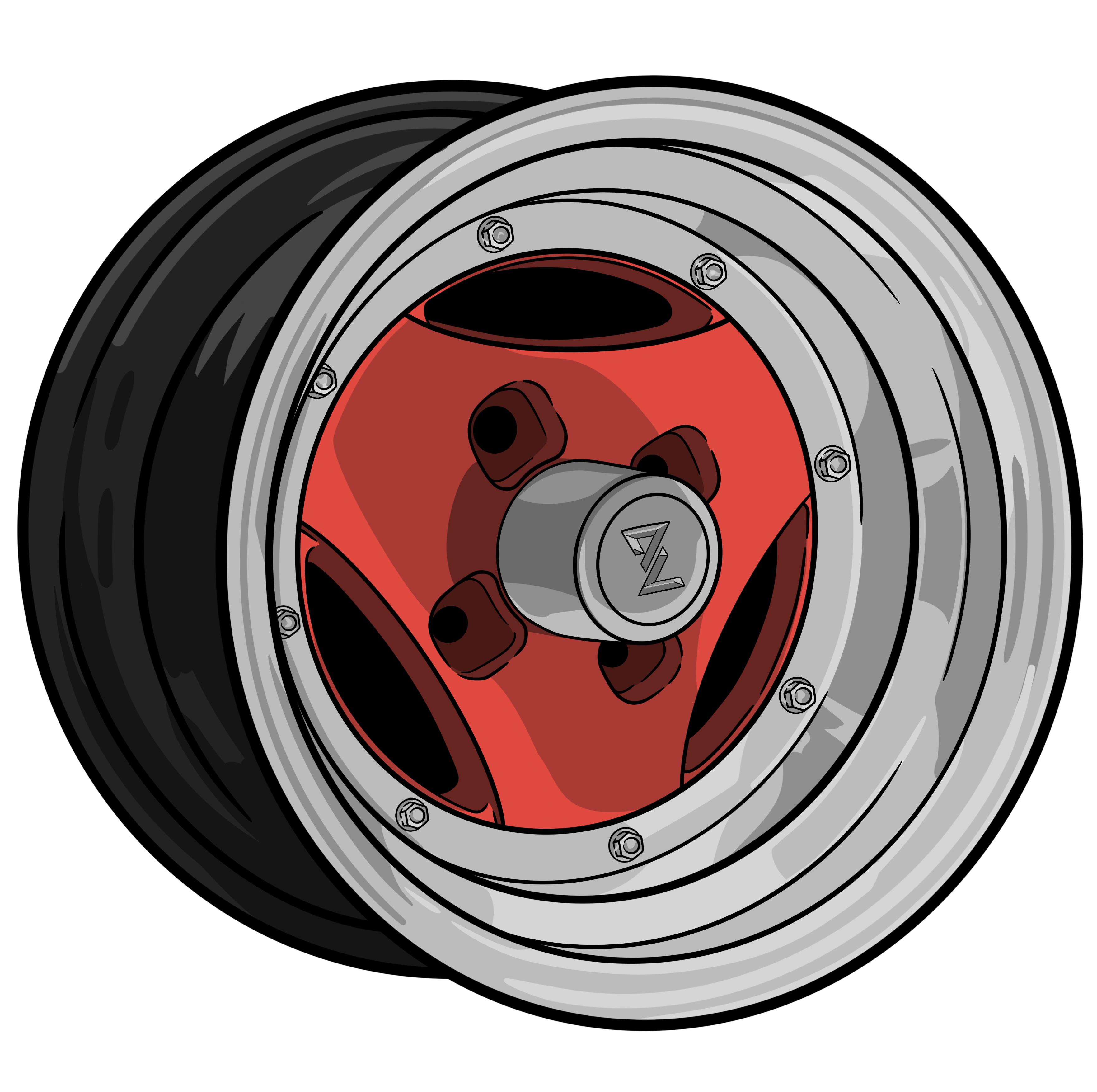 SMALL WHEEL DIECUT STICKER