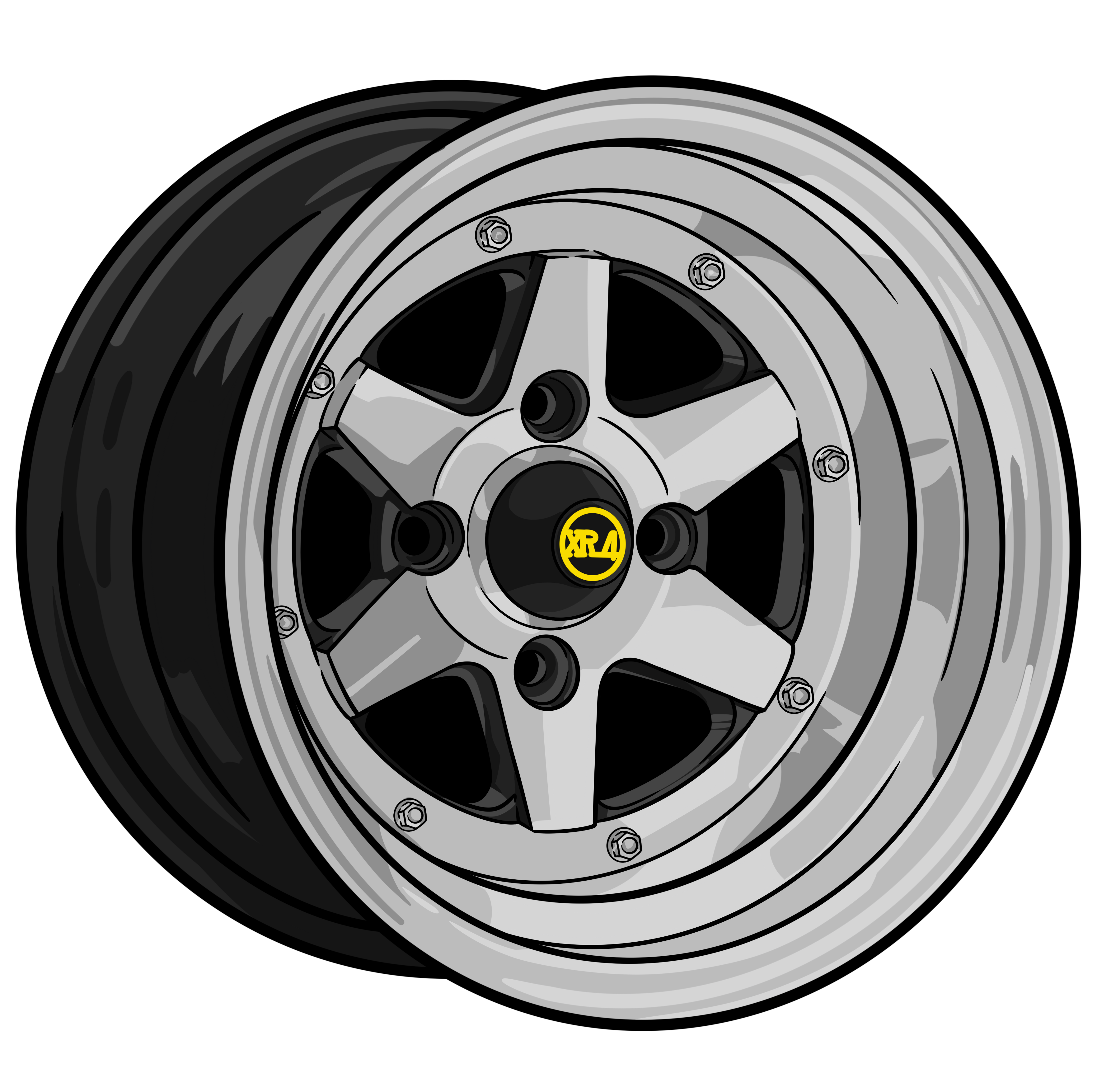 SMALL WHEEL DIECUT STICKER